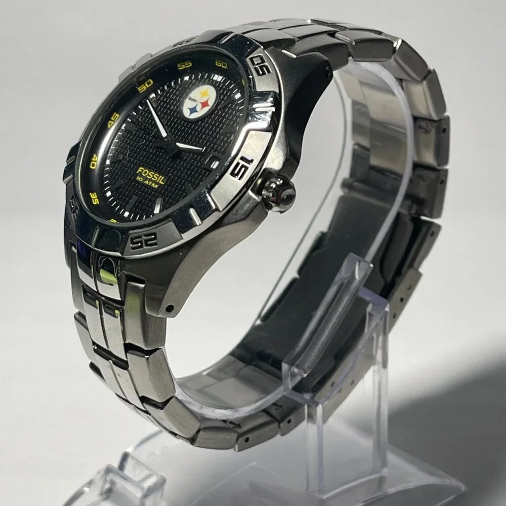 Pittsburgh Steelers NFL Stainless-Steel Watch by Fossil NEW (RARE) - Picture 3 of 9